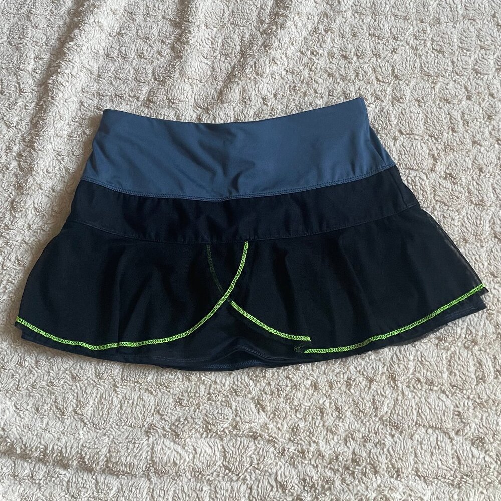 Lucky in Love Tennis Skort Blue Black Small